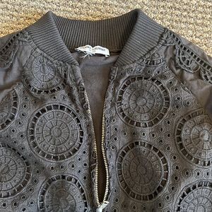 Black Eyelet Jacket by Opening Ceremony